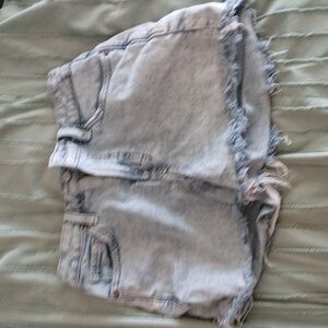 Light wash cut off shorts
